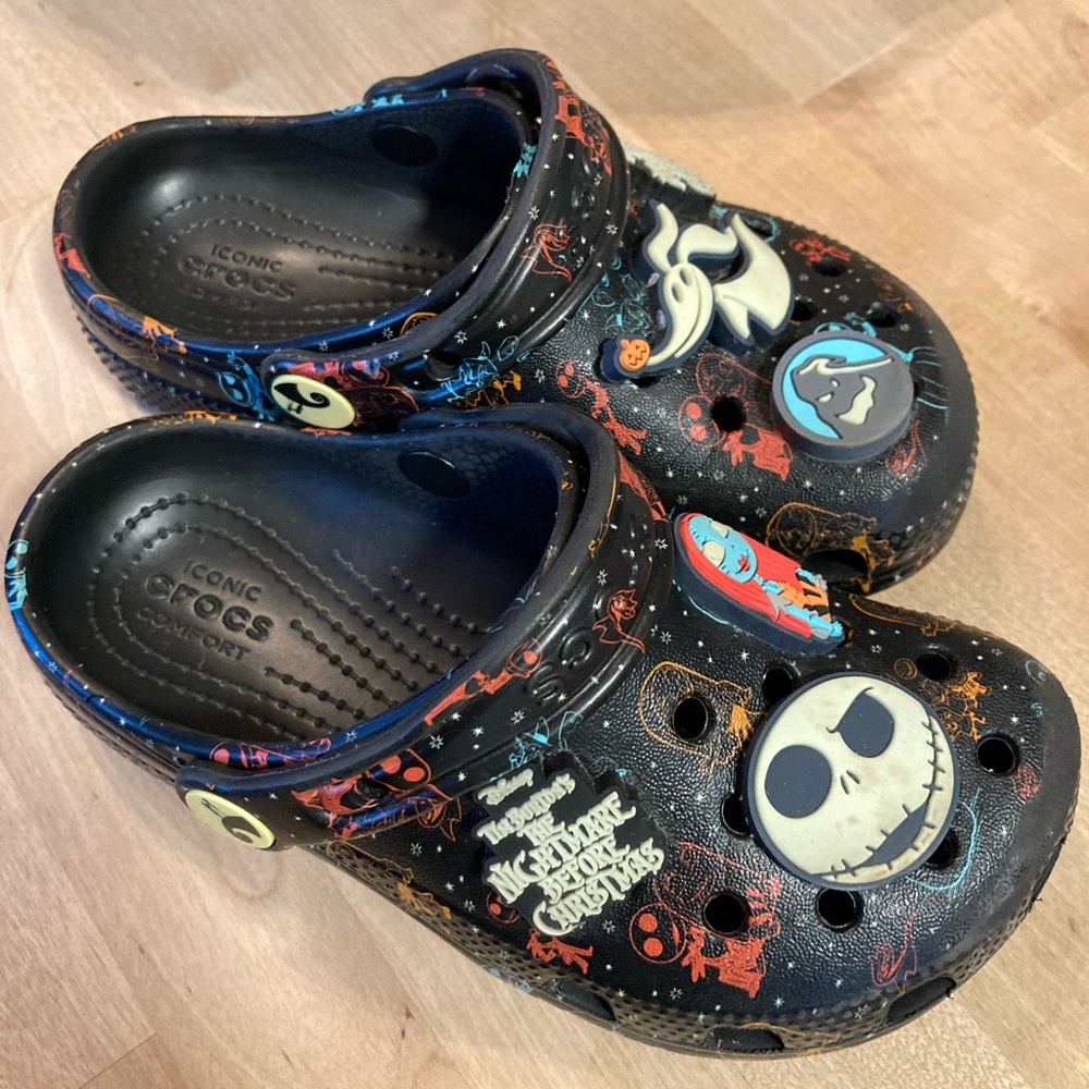 Jack Skeleton Crocs glow in the dark